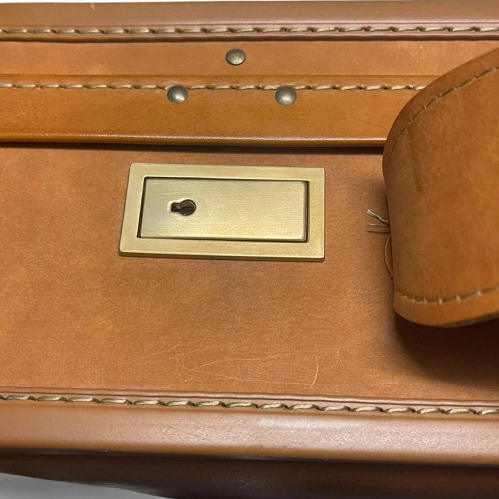 Hartmann Belting Leather Suitcase Vintage Travel Luggage Brown 18x13x4in - Picture 6 of 8